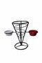 Metal Potato Presentation Stand with Sauce Bowl