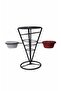 Metal Potato Presentation Stand with Sauce Bowl - 2