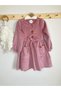 Corded Dusty Rose 2-5 Years Old Velvet Buttoned Dress