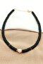 Baroque Pearl Fimo Necklace Black Color - 2