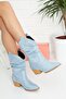 Tokyo Baby Blue Luxury Suede Gusseted Dallas Short Boots