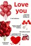 Marriage Romantic Decoration Set I Love You Balloon Red Foil Balloon Heart Candle Rose Petal Special Day - 2