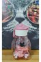 Teddy Bear Water Bottle Transparent Water Bottle, School, Office, Travel Pink Color - 3