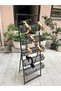 Imported Metal Leg Black Color 148/49 cm Five Tier Crown Stand - 2