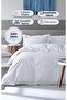 White Hotel Style Cotton Satin Single Duvet Cover Set