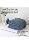 Hb&Victory Waffle 4-Layer 100% Cotton Premium Bedspread Sea Blue Single Size 160X240 cm - 7