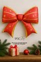 Red Gold Big Bow Foil Balloon Christmas Bow Balloon