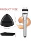 Foundation Brush & 2Pcs Makeup Puff Set Black – Set of 3 for Professional Flawless Skin Makeup - 4