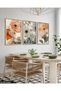 Watercolor Look Print 3 Piece Wooden Framed Painting - 3