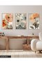 Watercolor Look Print 3 Piece Wooden Framed Painting