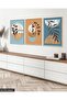 Bohemian Style, Abstract, Art, 3 Piece Wooden Framed Painting - 5
