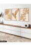 Botanical Gold Leaf Flower 3 Piece Wooden Framed Painting - 5