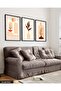 Abstract Design Drawing Bohemian Style 3 Piece Black Wooden Framed Painting - 5