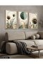 Boho Style Watercolor Look 3 Piece Wooden Framed Painting - 2