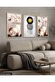Flowers in a Vase 3 Piece Wooden Framed Painting - 4