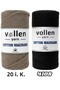 200Gr, Premium Cotton Cotton Macrame Rope, 2mm Cotton Chain Macrame, Supla, Bag Rope, Ice Blue - 6