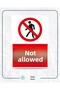 No Entry Sticker 20X28 cm