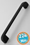 Kitchen Furniture Drawer Kitchen Cupboard Cabinet Handles Cover Handle 22.4 cm Handle 224 mm Black Metal