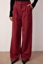 Bordo Wide Leg/Geniş Paça Pilili  Pantolon TWOAW22PL0475 - 3