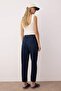 Gece Mavisi Yüksek Bel YENİ MOM %100 pamuk Non-Stretch Jeans TWOAW26JE00054 - 4