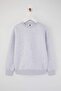 Kar Melanj Oversize/Rahat Kesim Basic Bisiklet Yaka Kalın/İçi polarlı Örme Sweatshirt TWOAW24SW00102 - 5