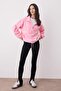 Açık Pembe Fermuar Detaylı Polar Örme Sweatshirt TWOAW21SW0758 - 2