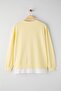 Sarı Alttan T-Shirt Çıkma Görünümlü İnce Örme Büyük Beden Sweatshirt TBBAW23AO00023 - 8