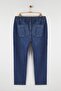 Mavi Yüksel Bel Beli Lastikli Büyük Beden Mom Fit Jeans TBBAW26CJ00020 - 6