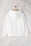 Ekru Oversize/Bol Kesim Nakışlı Kalın İçi Polarlı Örme Sweatshirt TBBAW26AO00010 - 8
