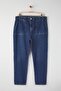 Mavi Yüksel Bel Beli Lastikli Büyük Beden Mom Fit Jeans TBBAW26CJ00020 - 5