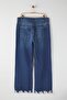 Mavi Yüksel Bel Paçası Destroylu İspanyaol Paça Büyük Beden Flare Fit Jeans TBBAW26CJ00016 - 7