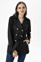Women's Button-Closure Belted Trench Coat 255290 -