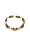 Certified Genuine Original 6mm Natural Stone Line Bracelet with Citrine-Unakite-Hematite-Zircon Apparatus - 4