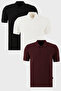 Cotton Regular Fit Buttoned Polo Neck 3 Pack t Shirts Men's t Shirt 5902127 S3