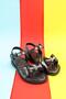 Girl's Sandals Stone Bow Detailed Velcro Flexible Sole Slippers - 5