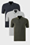 Cotton Regular Fit Buttoned Polo Neck 3 Pack t Shirts Men's t Shirt 5902127 S3