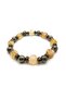Certified Genuine Original 8mm Pyrite - Citrine - Hematite Natural Stone Bracelet - 4