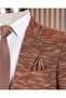 Italian style slim fit mono collar men's jacket orange T10965 - 3