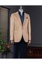 Italian style velvet men's single jacket beige T11043