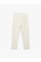 High Waist Ribbed Pocket Detail Straight Leg Modal Blend Sports Sweatpants - 4