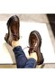 - Brown Leather Crocodile Men's Casual Shoes 101-9009-H1308 - 3