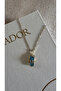 Blue Plate Model Gold Steel Necklace