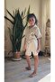 Girl's Linen Shorts Beige - 8
