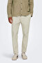 Men's Onslinus Elastic Waist Linen Trousers 22024966 Beige