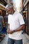 Men's Polo Collar Zippered Regular Cut T-Shirt White 1008 - 3