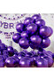 50 Purple Metallic Balloons - Premium Latex