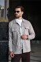Gray Pocket Detailed Shirt Jacket 6748 - 7