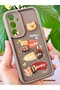 Galaxy A56 Case Teddy Bear Coffee Design Patterned Soft Silicone Cover with Camera Protection - 7