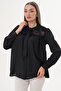 قميص Robe Devore ذو الياقة المربوطة مقاس كبير - 6