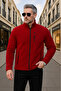 Red Color Zippered 3 Pocket Polar 1209 - 5